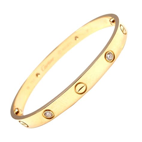 cartier love bracelet 4 diamond|cartier diamond love bracelet used.